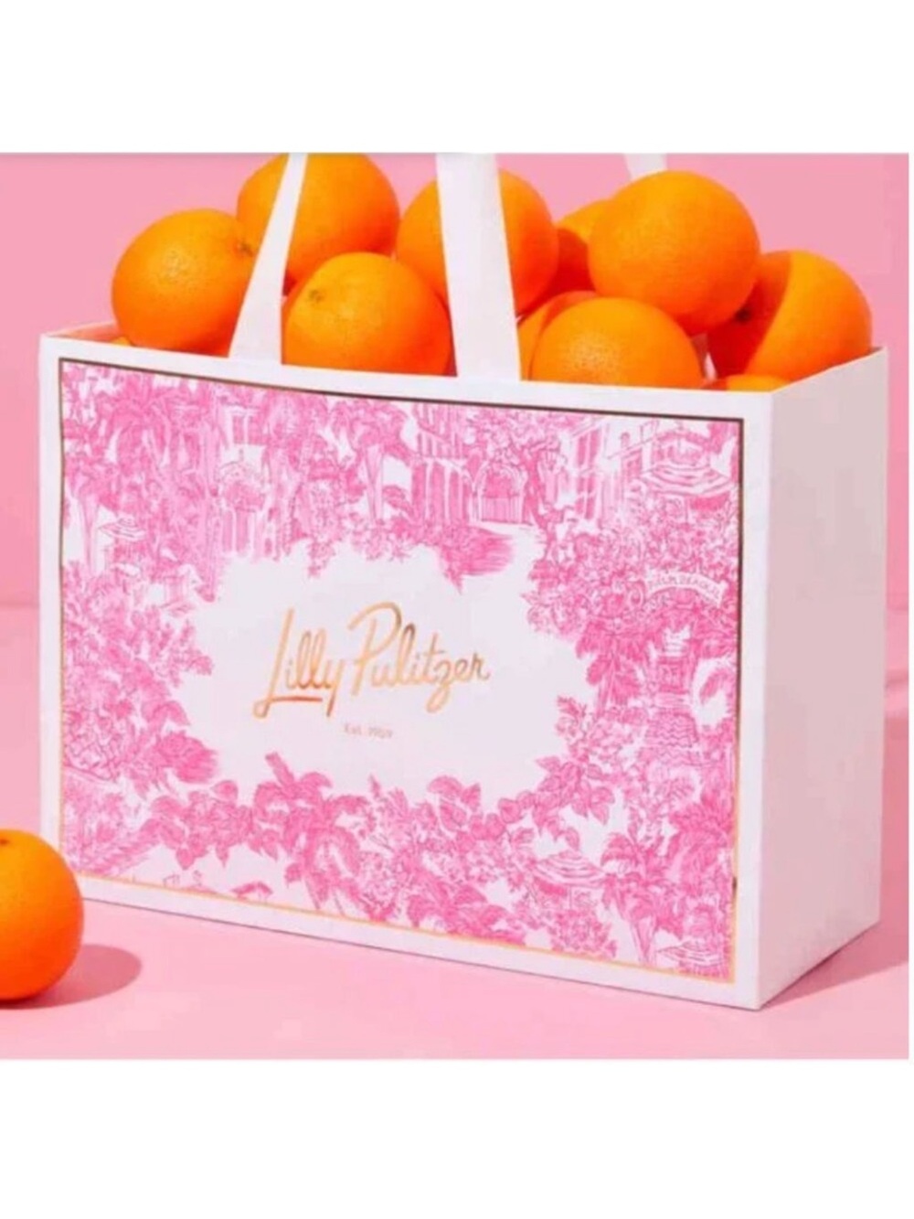 NEW Lilly Pulitzer 65th Anniversary Palm Beach Toile Large Shopper Bag